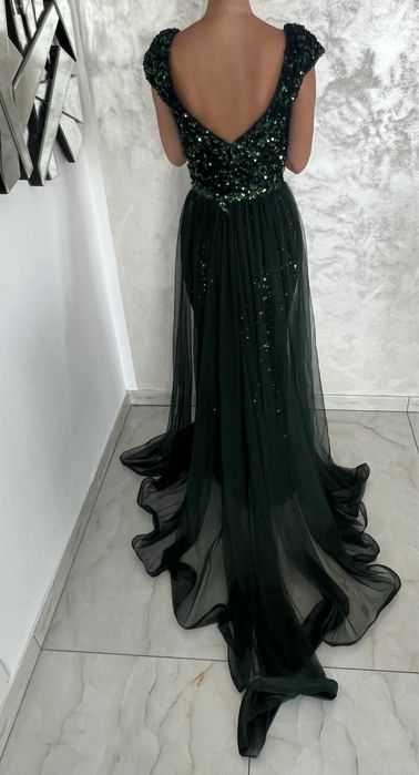 Rochie de seara verde inchis