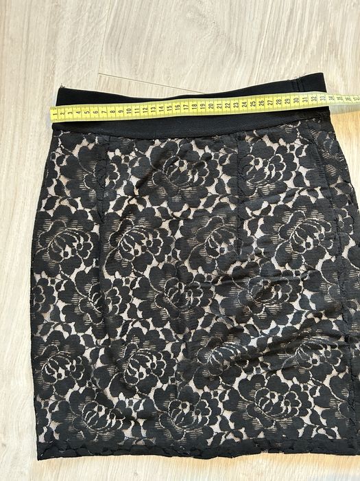 Fusta mini, negru/bej
