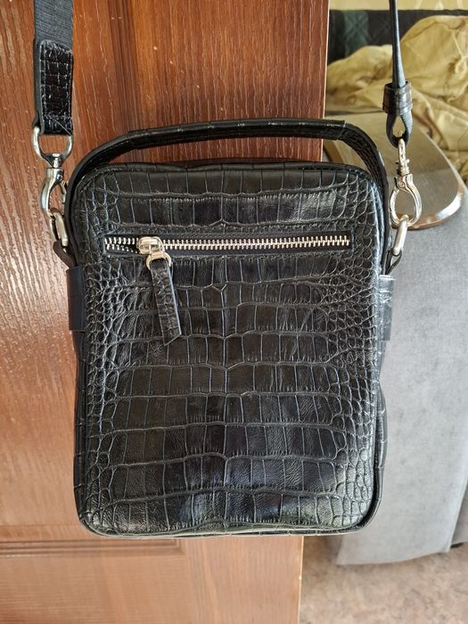 Натуральный Кожаные Крокодила Барсетка Мужские Новый