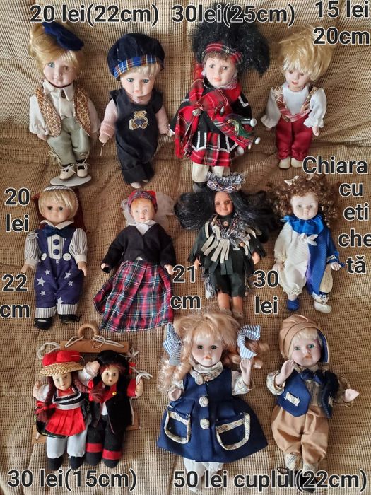 Păpuși mici,cupluri de porțelan