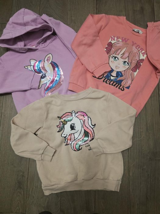 Lot hanorace C&A H&M stare foarte bună marime 122-128  cm