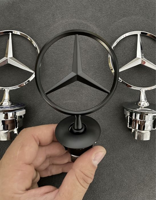 Emblema stema Mercedes stea metal ridicată neagra C E S Class