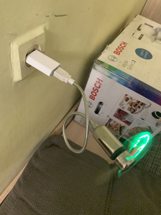 USB вентилятор с часами электронными