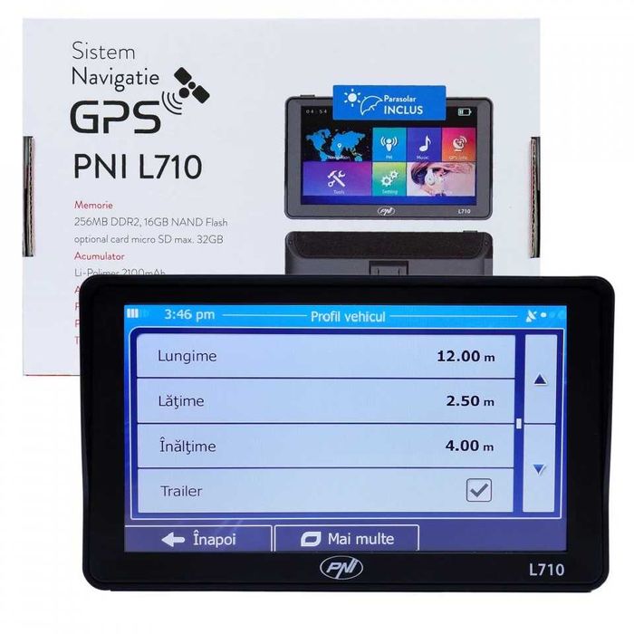 Gps camion 7'' Europa 2026 PNI L710
