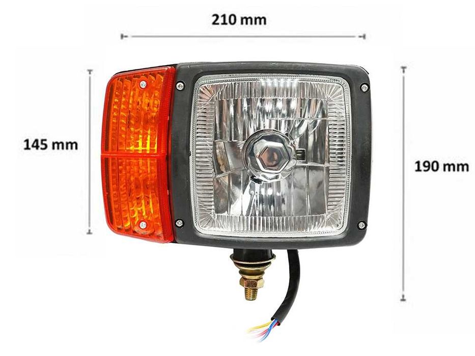 Far Faruri cu Semnalizare, Cu Mufa, JCB, 3CX, 3DX, Tractor H4, 12-24V'