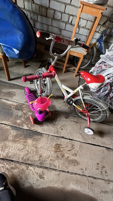 Велосипед и самокат