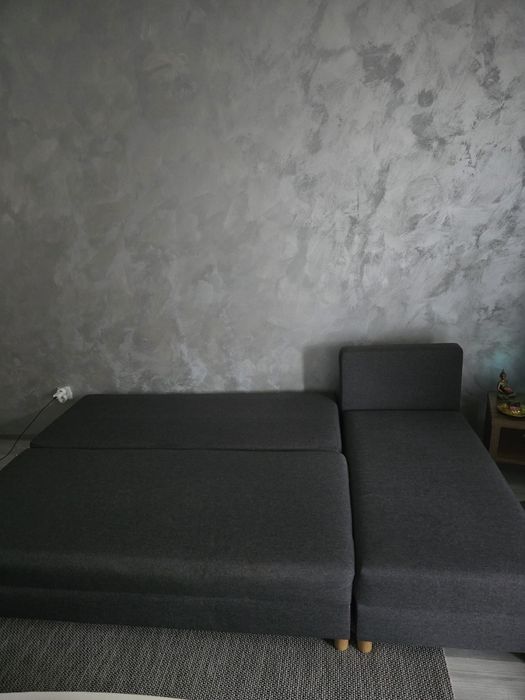 Canapea coltar extensibila gri- lada depozitare