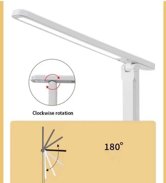Сгъваема настолна LED лампa. Сензорна димируема.