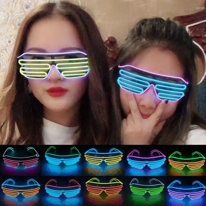 Неоновые светящие очки