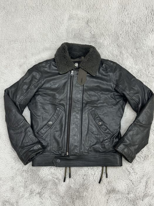 Мъжко яке от естествена кожа G-STAR RAW . Размер S