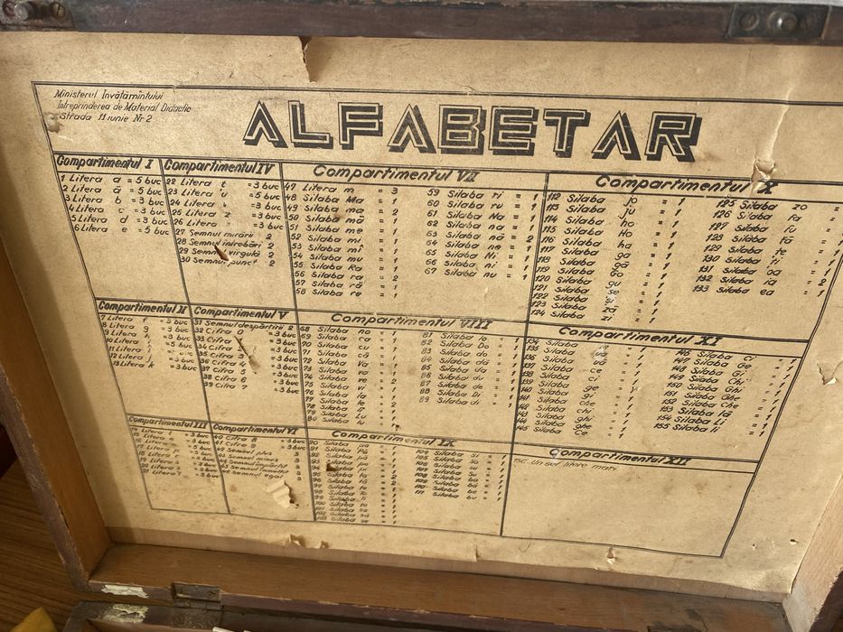 Alfabetar vechi