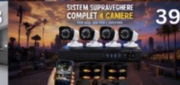 Vindem si Montam Camere Supraveghere Video KIT Complet 4/8/12 CAMERE