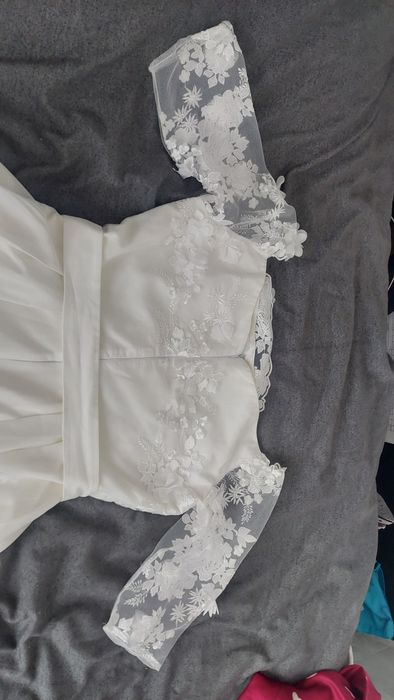 Rochie Cununie Civilă / Nuntă cu dantelă 3D (Pentru modificat / croitorie)