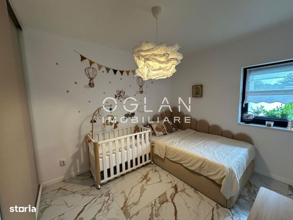 Apartament 3 cam. cu teren 120 MP, la vila