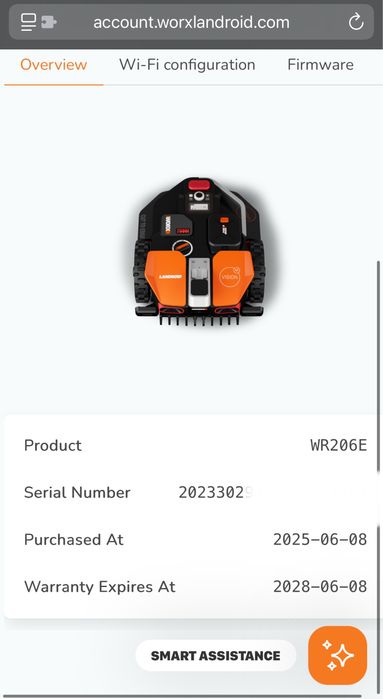 Worx Vision Landroid M600 Wr206e