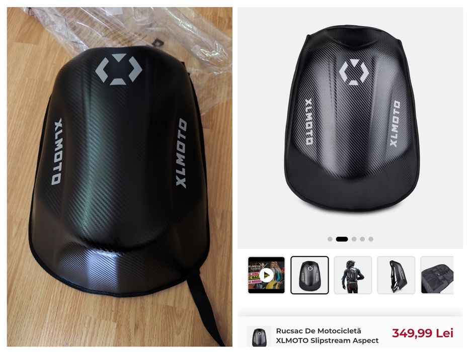 Geaca moto xl/xxl piele naturala+ rucsac hard Shell  vara