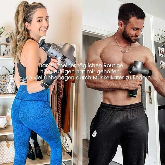 Безжичен електрически масажен пистолет Addsfit с 5 масажни глави