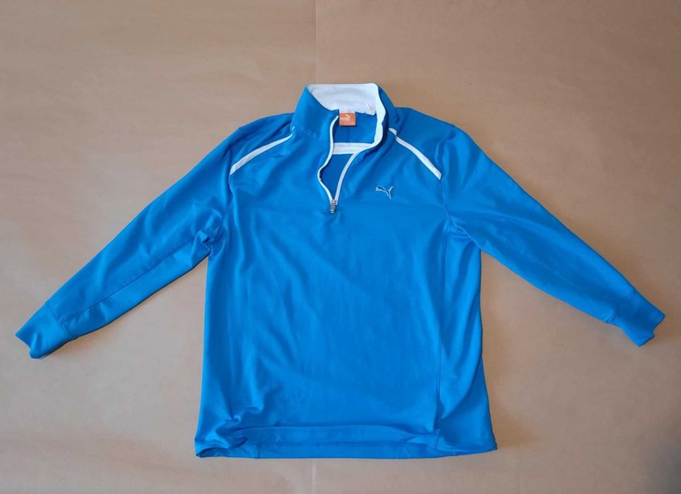 Puma 1/2 Zip Junior Jacket Blue Cool Cell