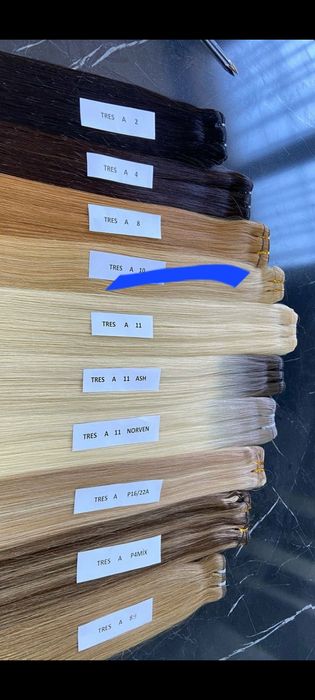 Естествена човешка коса двойна плътност