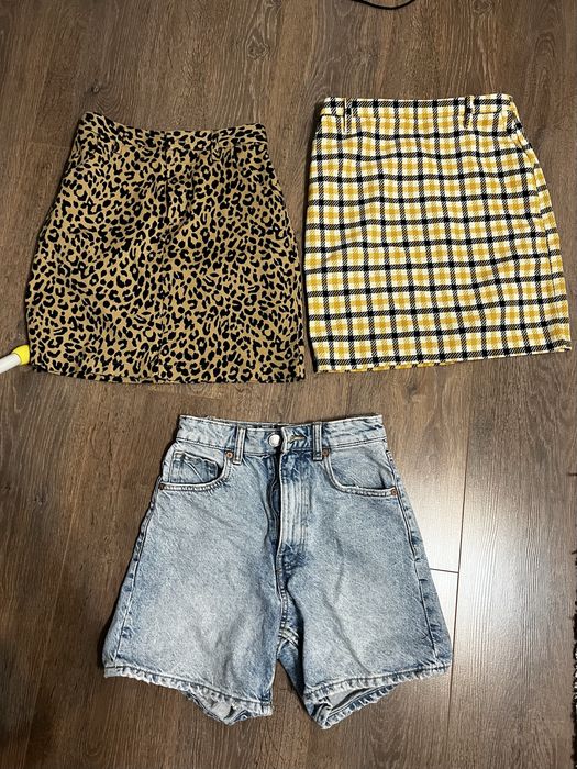 Юбка леопардовая и в клетку