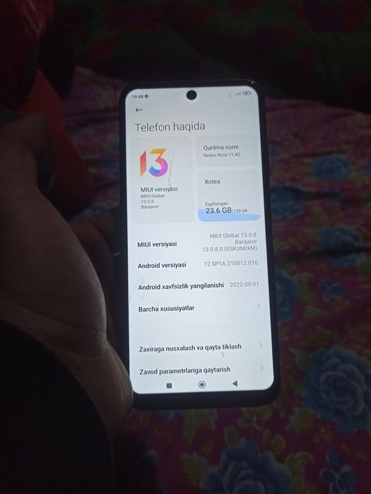 Redmi not11 4g sotiladi dakument karopka bor  aybi umuman yoq 100%gara