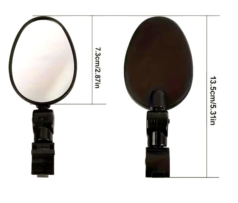 Кръгли и елипсовидни огледала за велосипеди