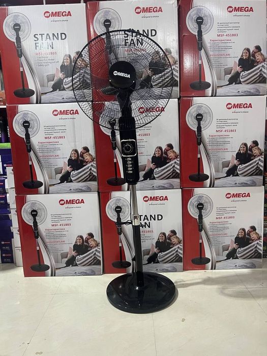 Mega ventilyatorlari shovqinsiz, sifati zo'r qora va oq rangda pultli