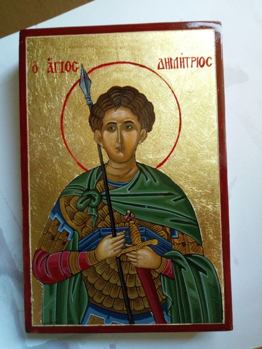 Ръчно рисувана Икона св.Димитър