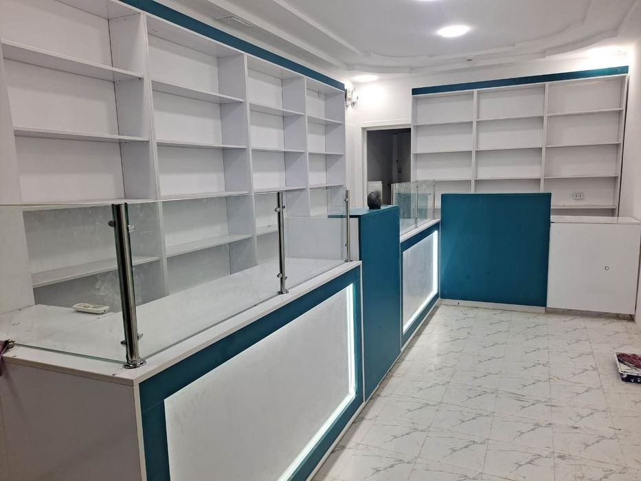 Mebel polka stellaj vitrina magazin doʻkon apteka uchun kerak