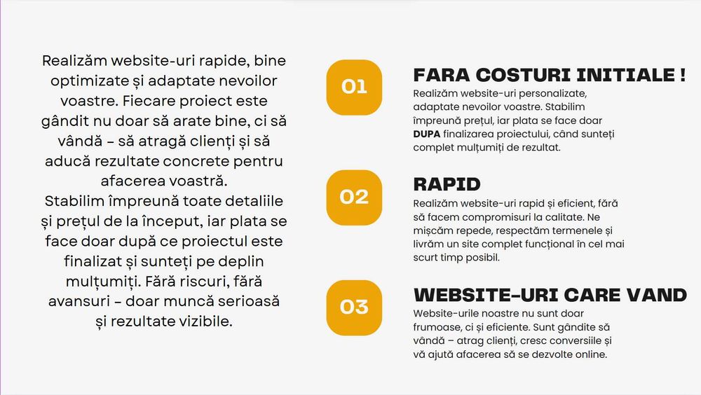Creare Website, Website Prezentare, Magazine Online - Pret accesibil
