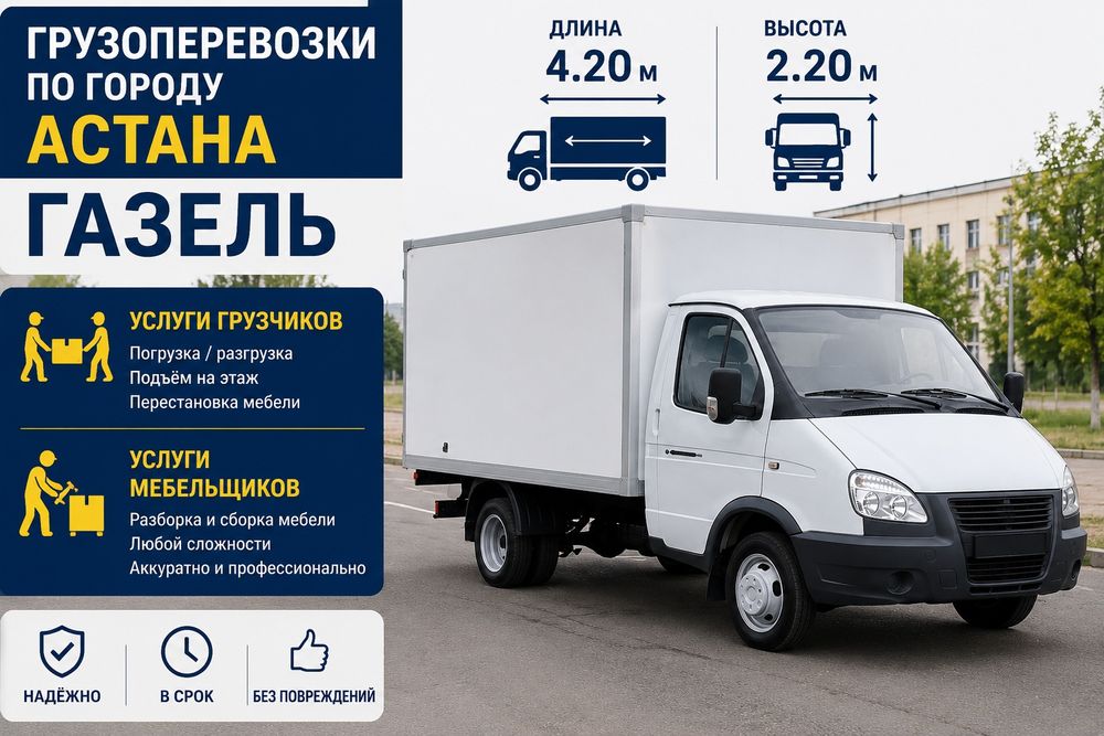 Грузоперевозки Газель Грузчики