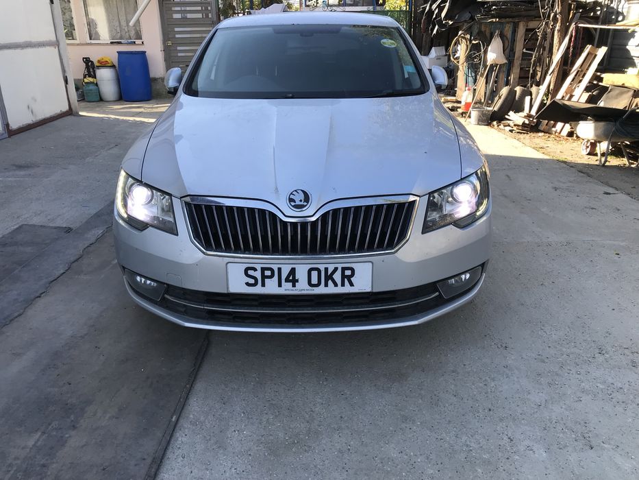 Cotiera Piele Rama Fata Crom Skoda Superb 2 Facelfit 2008-2015