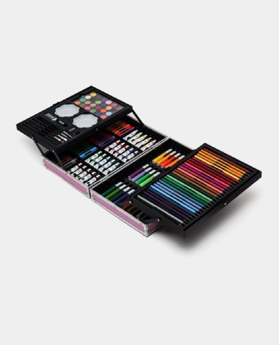 Chizish uchun 145 ta elementli to'plam, bolalar uchun ijodkorlik nabor