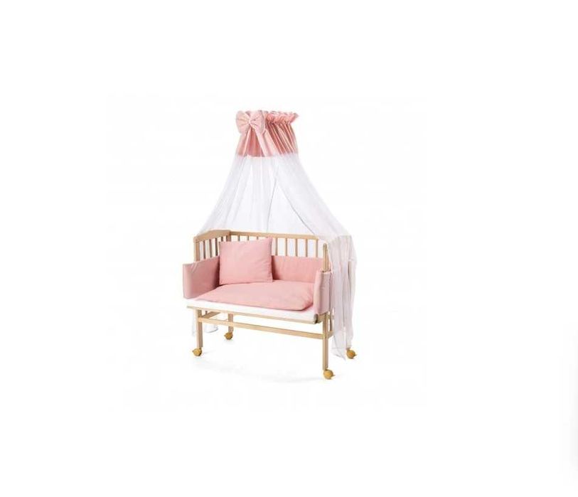 Детско Странично Легло 2в1 Next to Me Матрак  Аксесоари C77  Натурален