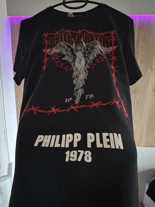 Philipp Plein мъжка тениска черна с принт размер S–M