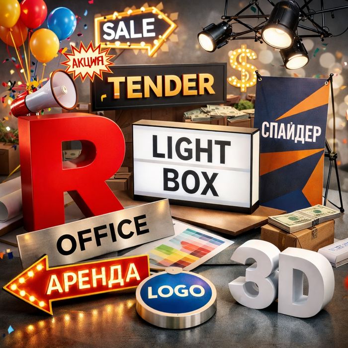 Reklama Boʻrtma harflar bannerlar