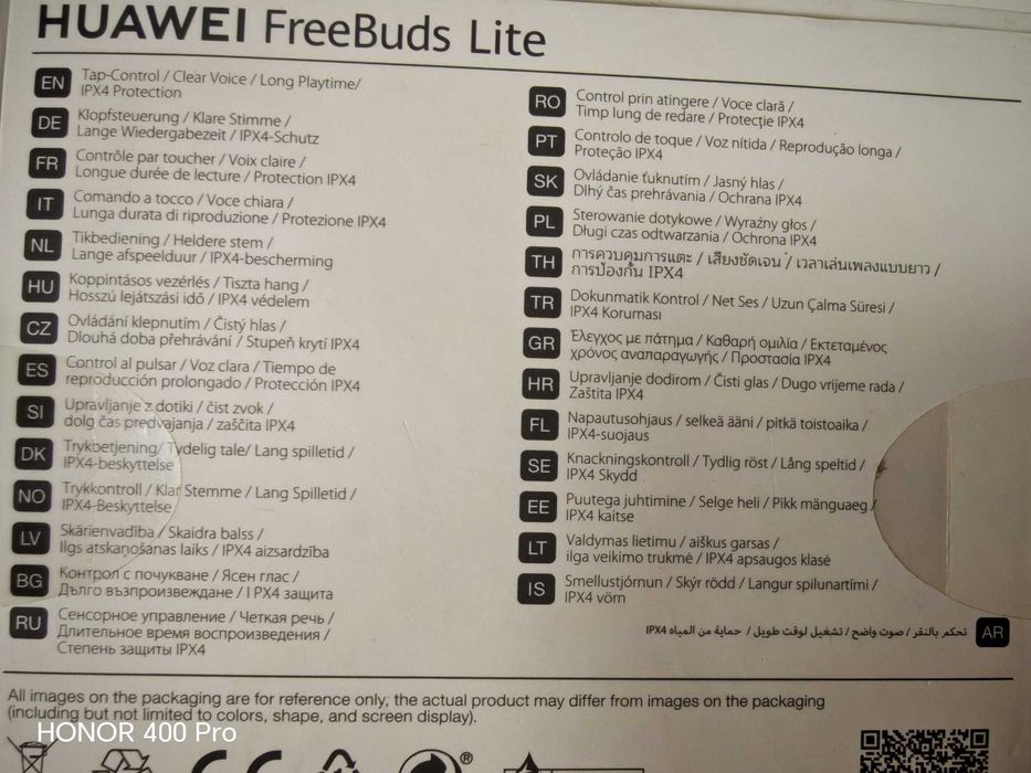 Huawei FreeBuds Lite Bluetooth Handsfree Căști cu Rezistență la Transpirație IPX4, impecabile