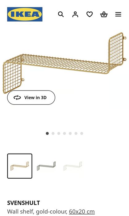 Vand 2 etajere Svenshult Ikea