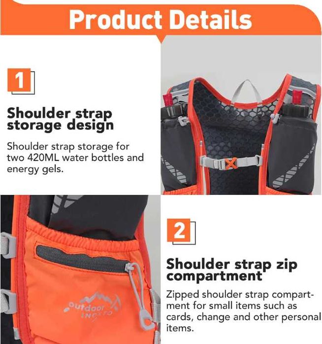 ПРОМО - INOXTO Ултра лека раница | Бягане, колоездене, туризъм