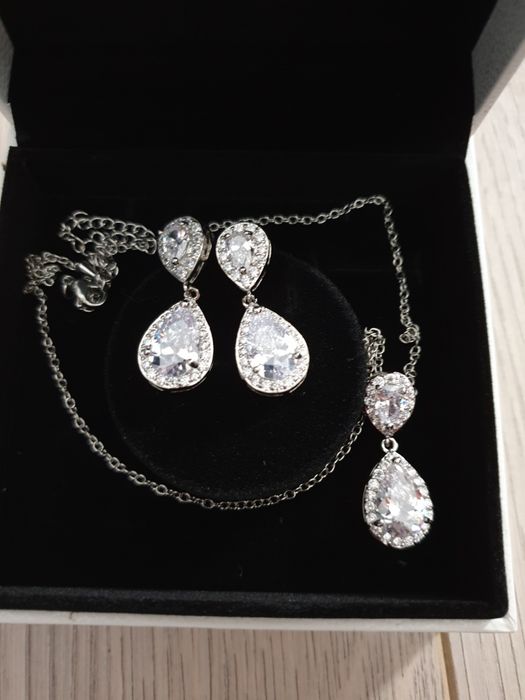 Colier și cercei mireasă sau ocazie