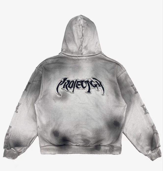 Project g/r zip hoodie white