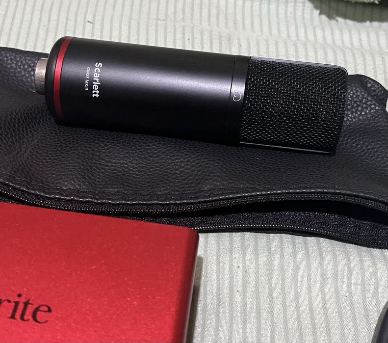 Аудиокарта Focusrite + два микрофона