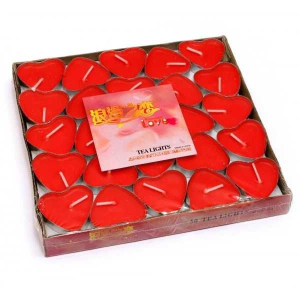 Чайные свечи сердца