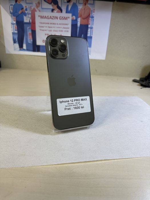Iphone 12 pro max / 128 gb / garantie / folie sticla cadou