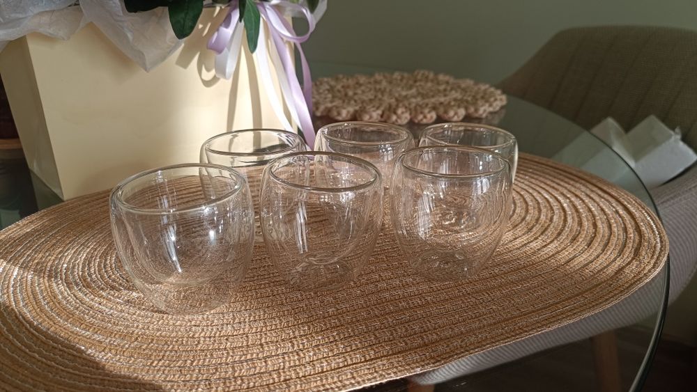 Комплект 6бр. двойно стенни чаши за кафе