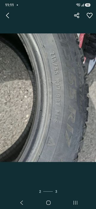 Продам б/у Perelli 215/55/17