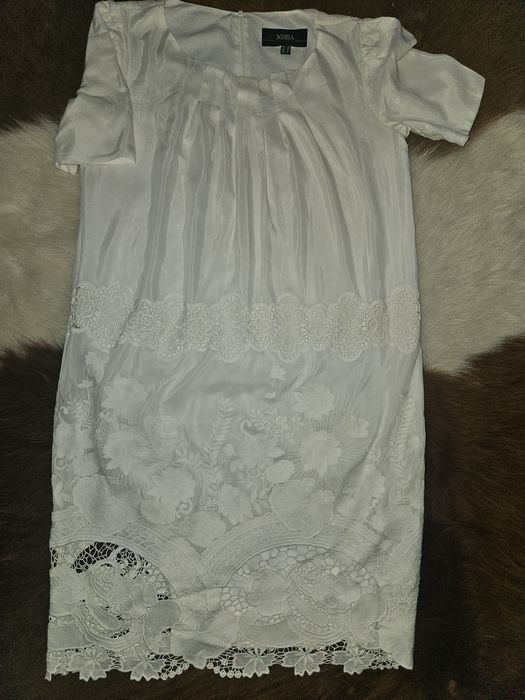 Vand rochie Nissa L 100% silk matase cu broderie