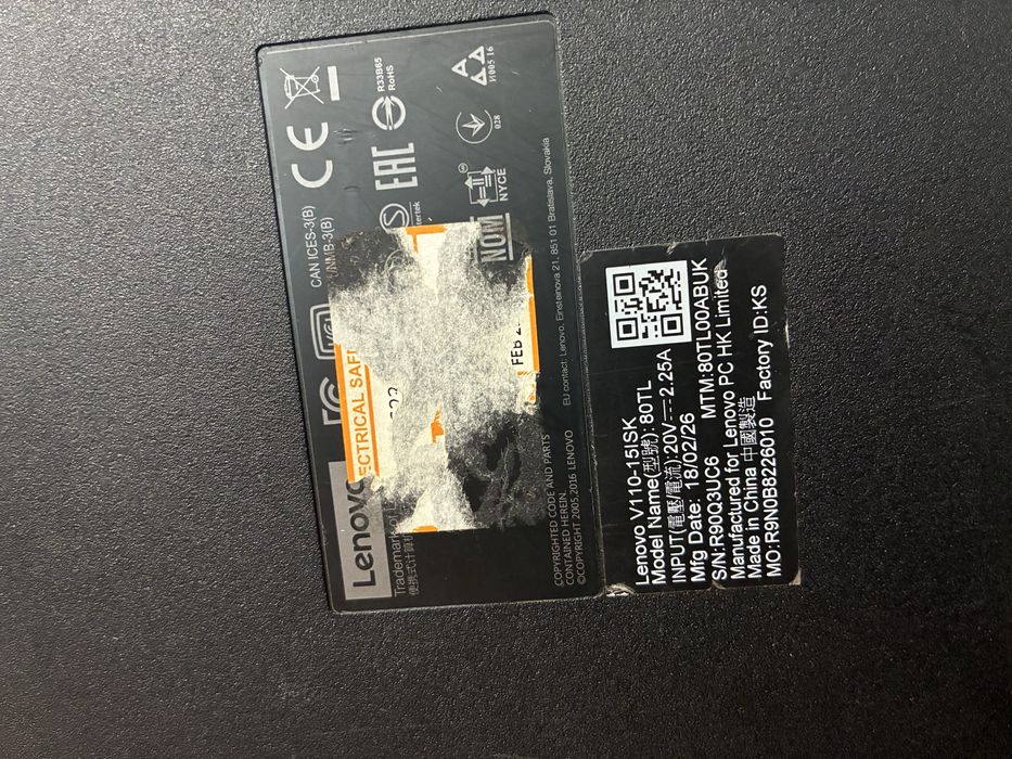 Laptop Lenovo i3 - 6th gen