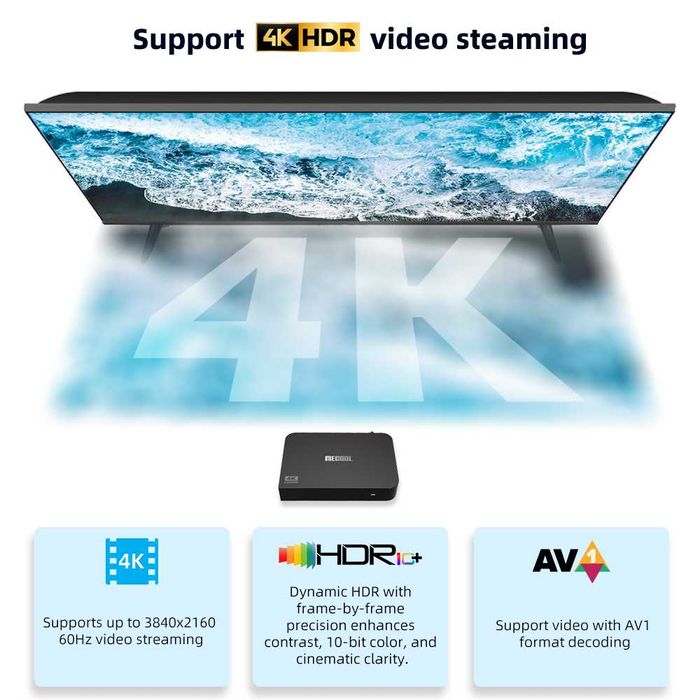 Тв бокс MECOOL KT2 4K Android TV DVB Hybrid Set-top Box
