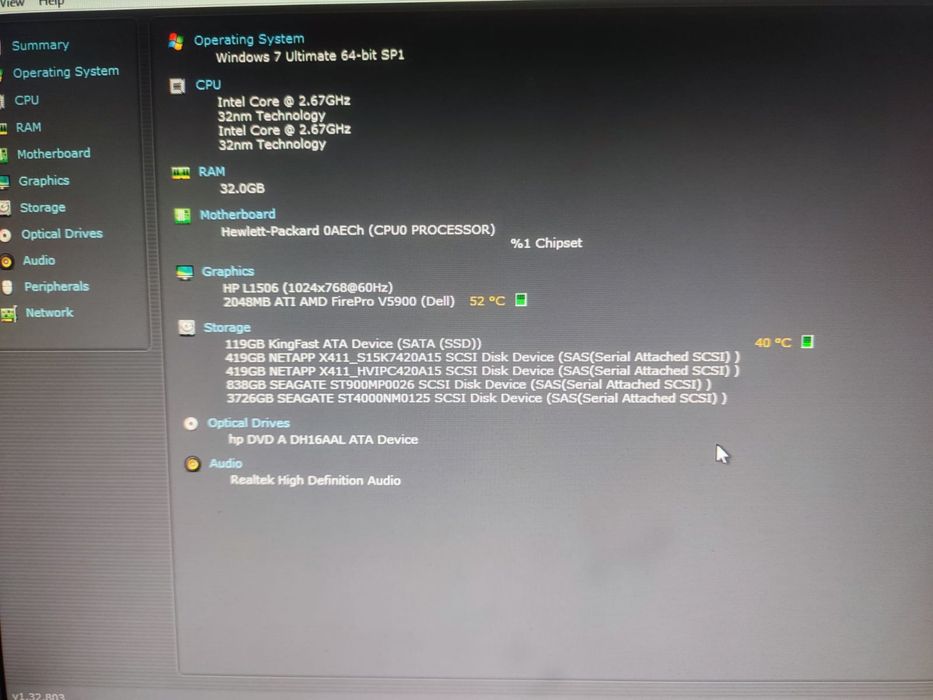 Vand workstation HP Z800